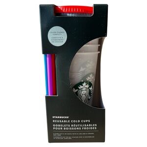 🆕 Starbucks Reusable Cold Cups with Color-Changing Straws